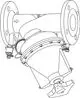 Differenzdruckregler mit Flanschanschluss, konische Form und Ventil, hergestellt von IMI Hydronic Engineering. Montagepunkte und Anschlüsse sind sichtbar.